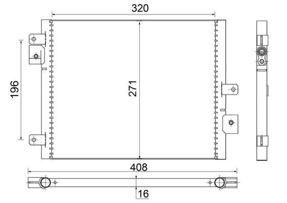 MAHLE AC 354 000S Condenser, air conditioning