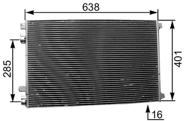 MAHLE AC 360 001S Condenser, air conditioning