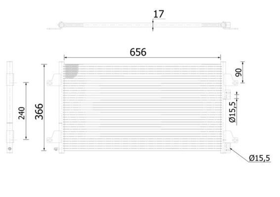 MAHLE AC 366 000S Condenser, air conditioning