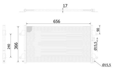 Condenser, air conditioning MAHLE AC 366 000S