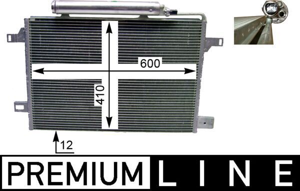 MAHLE AC 369 000P Condenser, air conditioning