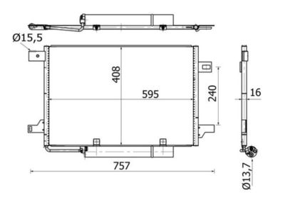 Condenser, air conditioning MAHLE AC 369 000S