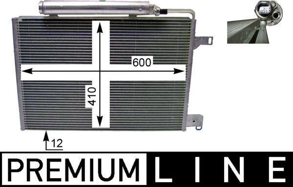 MAHLE AC 370 000P Condenser, air conditioning