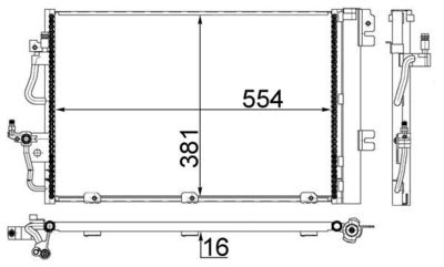 Condenser, air conditioning MAHLE AC 377 001S