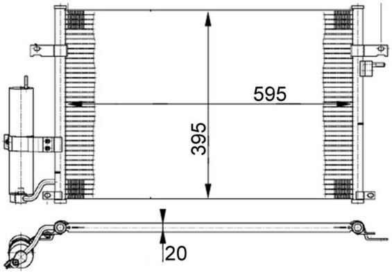 MAHLE AC 384 000S Condenser, air conditioning