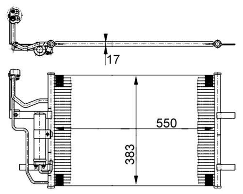 MAHLE AC 386 000S Condenser, air conditioning