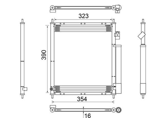 MAHLE AC 387 000S Condenser, air conditioning