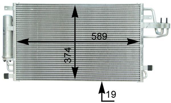 MAHLE AC 399 000S Condenser, air conditioning
