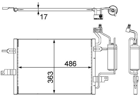 MAHLE AC 404 000S Condenser, air conditioning