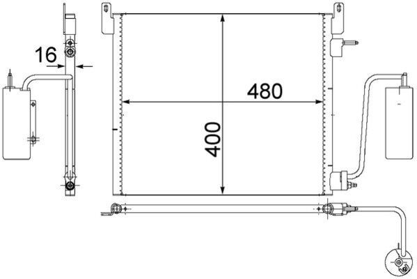 MAHLE AC 408 000S Condenser, air conditioning
