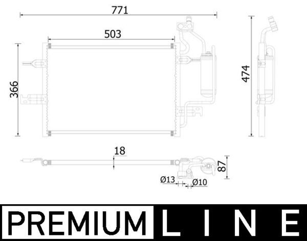 MAHLE AC 409 000P Condenser, air conditioning
