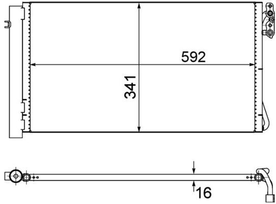 MAHLE AC 414 001S Condenser, air conditioning