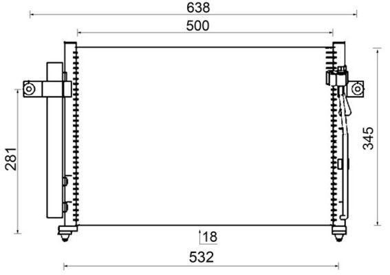 MAHLE AC 417 000S Condenser, air conditioning