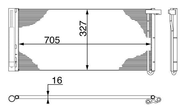 MAHLE AC 425 000S Condenser, air conditioning