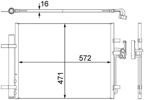 MAHLE AC 441 000S Condenser, air conditioning