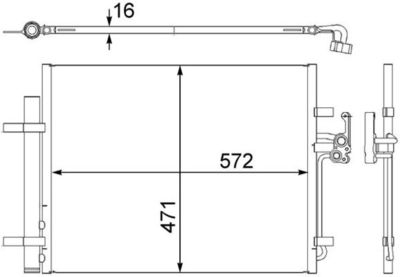 Condenser, air conditioning MAHLE AC 441 000S
