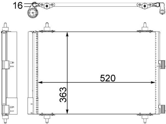 MAHLE AC 447 000S Condenser, air conditioning