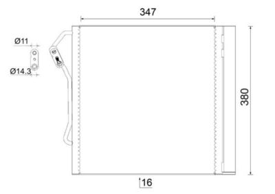 Condenser, air conditioning MAHLE AC 451 000S