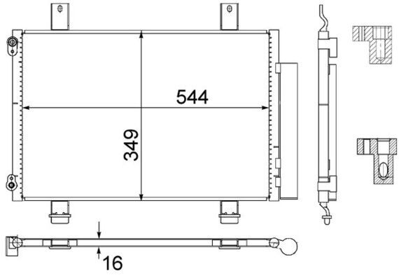 MAHLE AC 456 000S Condenser, air conditioning