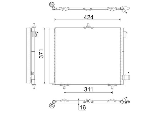 MAHLE AC 460 000S Condenser, air conditioning