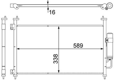 Condenser, air conditioning MAHLE AC 464 000S
