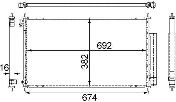 MAHLE AC 467 001S Condenser, air conditioning