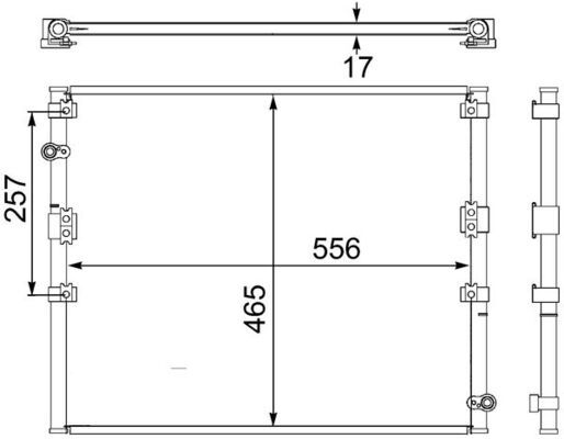 MAHLE AC 474 000S Condenser, air conditioning