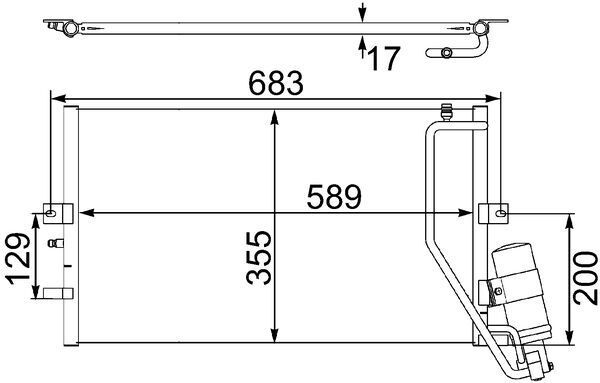 MAHLE AC 478 000S Condenser, air conditioning