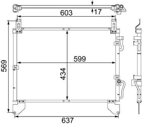 MAHLE AC 480 000S Condenser, air conditioning