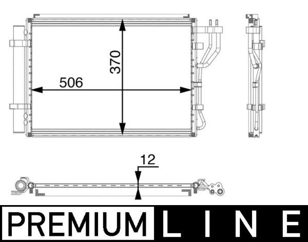 MAHLE AC 48 000P Condenser, air conditioning