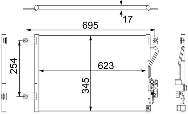 MAHLE AC 483 000S Condenser, air conditioning