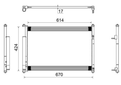 Condenser, air conditioning MAHLE AC 490 000S
