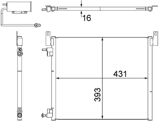 MAHLE AC 499 000S Condenser, air conditioning
