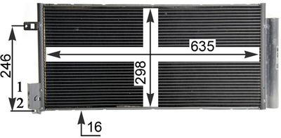 Condenser, air conditioning MAHLE AC 505 001S