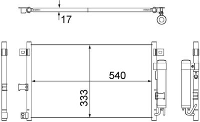 Condenser, air conditioning MAHLE AC 507 000S