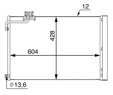MAHLE AC 51 000S Condenser, air conditioning