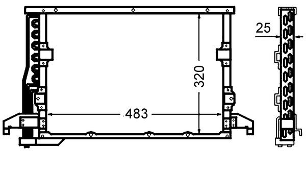 MAHLE AC 512 000S Condenser, air conditioning