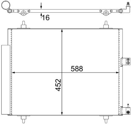 MAHLE AC 515 000S Condenser, air conditioning