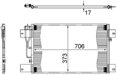 Condenser, air conditioning MAHLE AC 533 000S