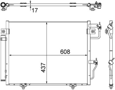 Condenser, air conditioning MAHLE AC 534 000S