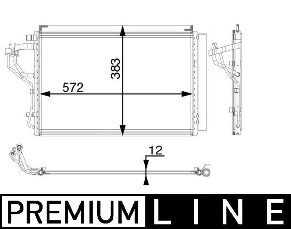 MAHLE AC 55 000P Condenser, air conditioning