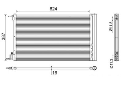 Condenser, air conditioning MAHLE AC 552 000S