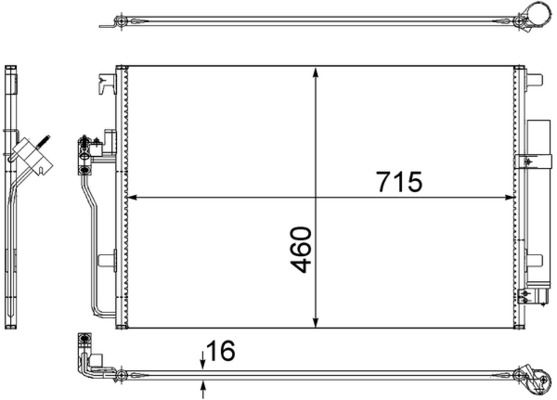 MAHLE AC 553 001S Condenser, air conditioning