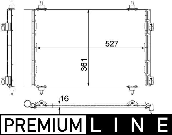 MAHLE AC 554 000P Condenser, air conditioning