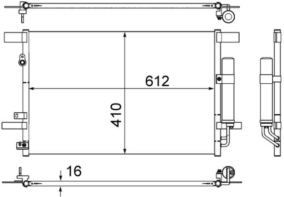 MAHLE AC 557 000S Condenser, air conditioning