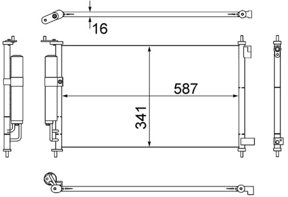 MAHLE AC 559 000S Condenser, air conditioning