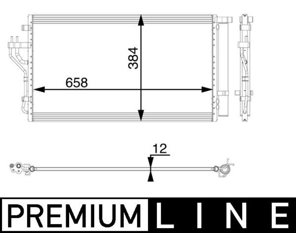 MAHLE AC 56 000P Condenser, air conditioning