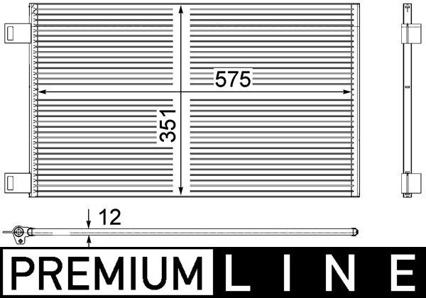 MAHLE AC 569 000P Condenser, air conditioning