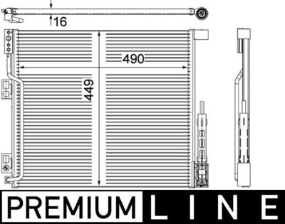 Condenser, air conditioning MAHLE AC 570 000P