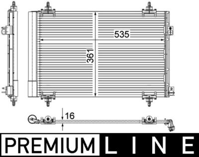 Condenser, air conditioning MAHLE AC 587 000P
